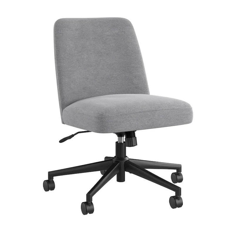Chaise de bureau sans accoudoirs à dossier mi-haut Bush Furniture Serenity avec roulettes