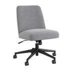 Chaise de bureau sans accoudoirs à dossier mi-haut Bush Furniture Serenity avec roulettes