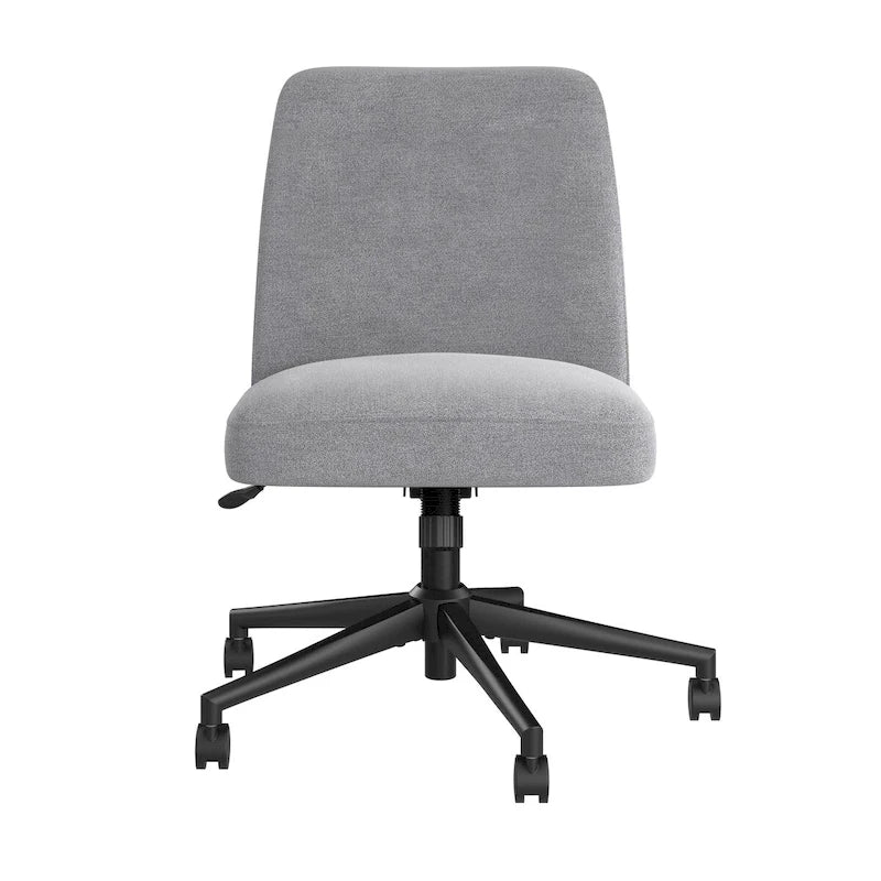 Chaise de bureau sans accoudoirs à dossier mi-haut Bush Furniture Serenity avec roulettes