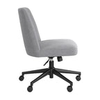 Chaise de bureau sans accoudoirs à dossier mi-haut Bush Furniture Serenity avec roulettes