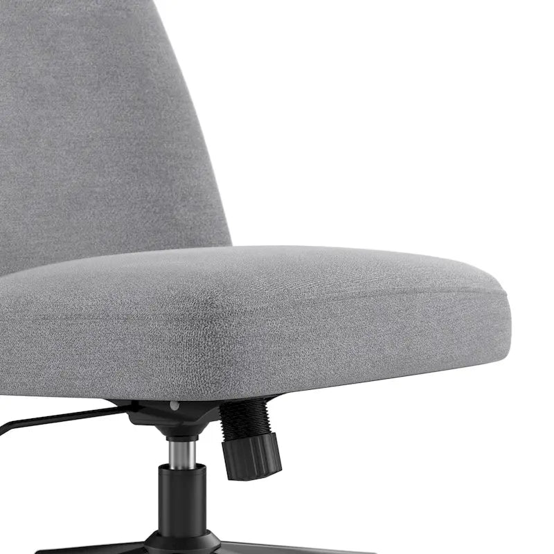 Chaise de bureau sans accoudoirs à dossier mi-haut Bush Furniture Serenity avec roulettes