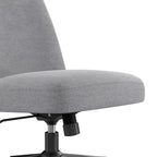 Chaise de bureau sans accoudoirs à dossier mi-haut Bush Furniture Serenity avec roulettes