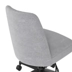 Chaise de bureau sans accoudoirs à dossier mi-haut Bush Furniture Serenity avec roulettes