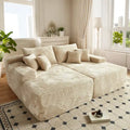 Canapé double méridienne OVIOS Long Plush, sans assemblage requis