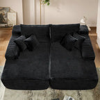 Canapé double méridienne OVIOS Long Plush, sans assemblage requis
