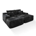 Canapé double méridienne OVIOS Long Plush, sans assemblage requis