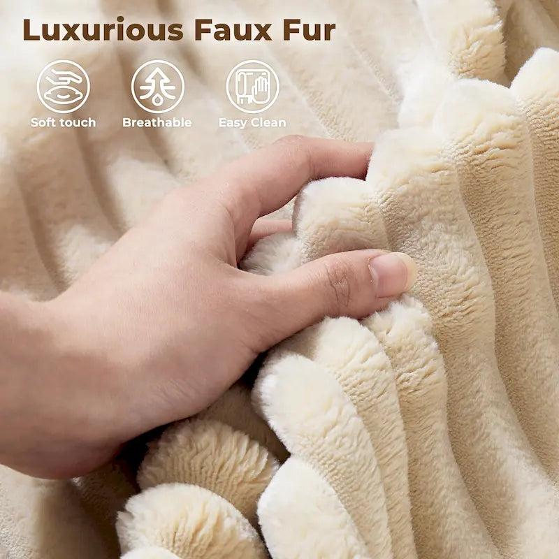 Canapé double méridienne OVIOS Long Plush, sans assemblage requis