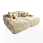 Canapé double méridienne OVIOS Long Plush, sans assemblage requis