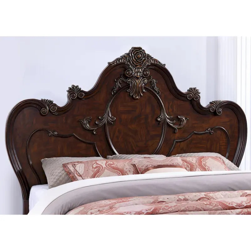 Lit traditionnel Eugene en bois massif à panneaux, de Furniture of America