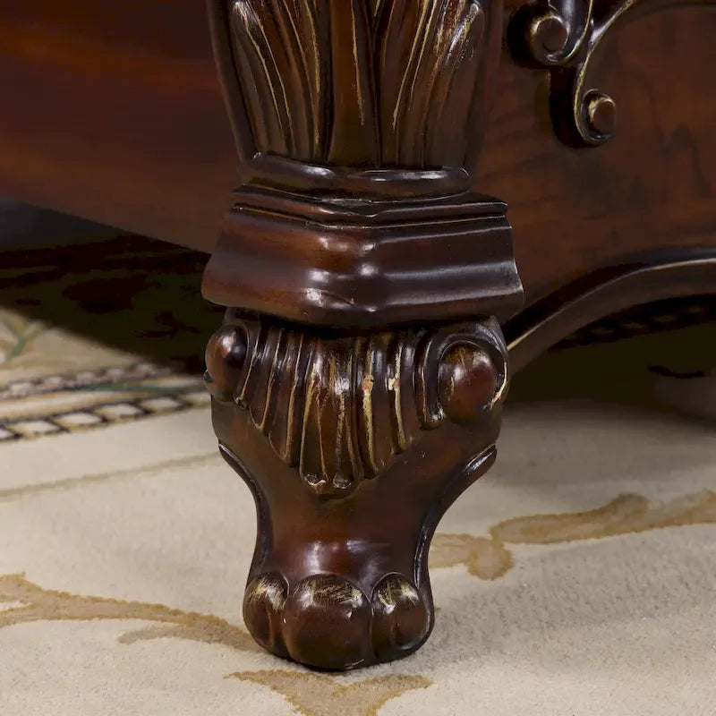 Lit traditionnel Eugene en bois massif à panneaux, de Furniture of America