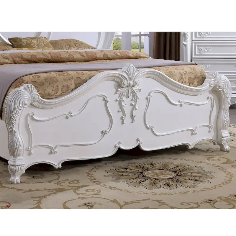 Lit traditionnel Eugene en bois massif à panneaux, de Furniture of America