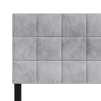 Tête de lit rembourrée en velours avec surpiqûres carrées CraftPorch