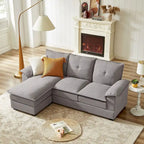 Canapé d'angle en L de 209 cm (82,28 pouces) avec assises nuage pour salon