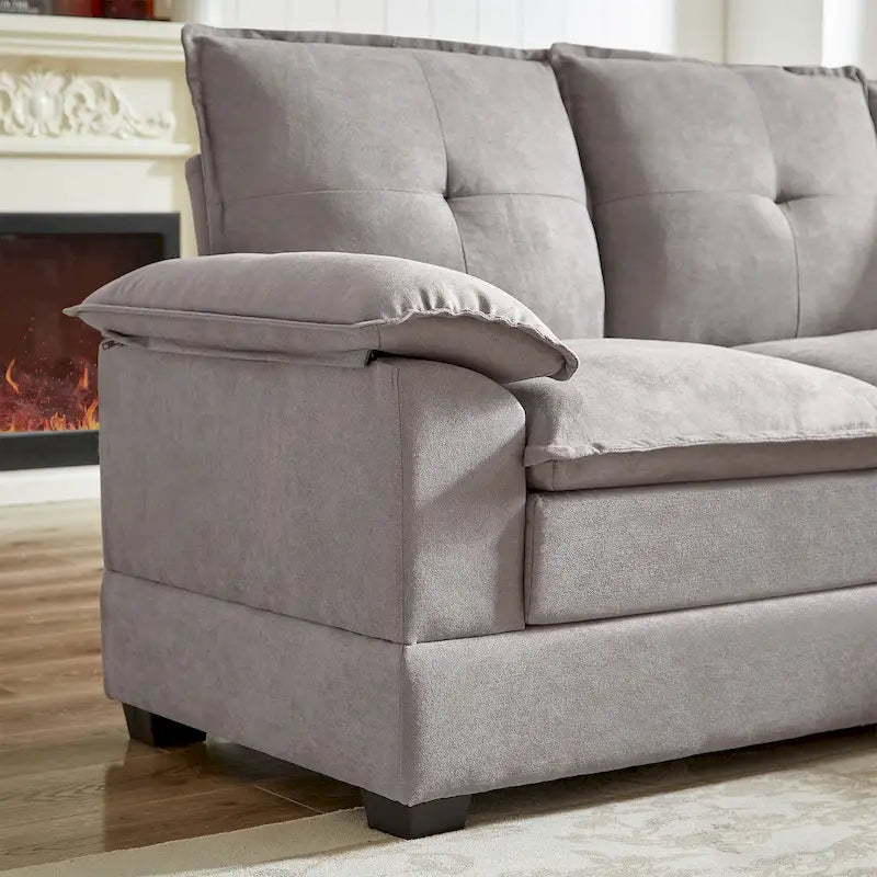 Canapé d'angle en L de 209 cm (82,28 pouces) avec assises nuage pour salon