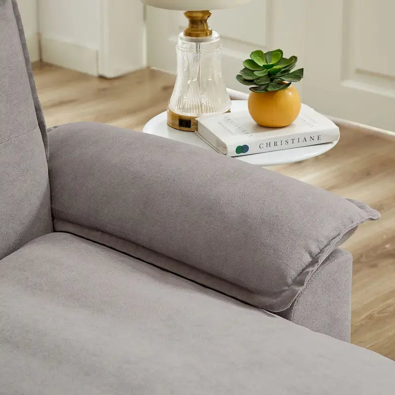 Canapé d'angle en L de 209 cm (82,28 pouces) avec assises nuage pour salon