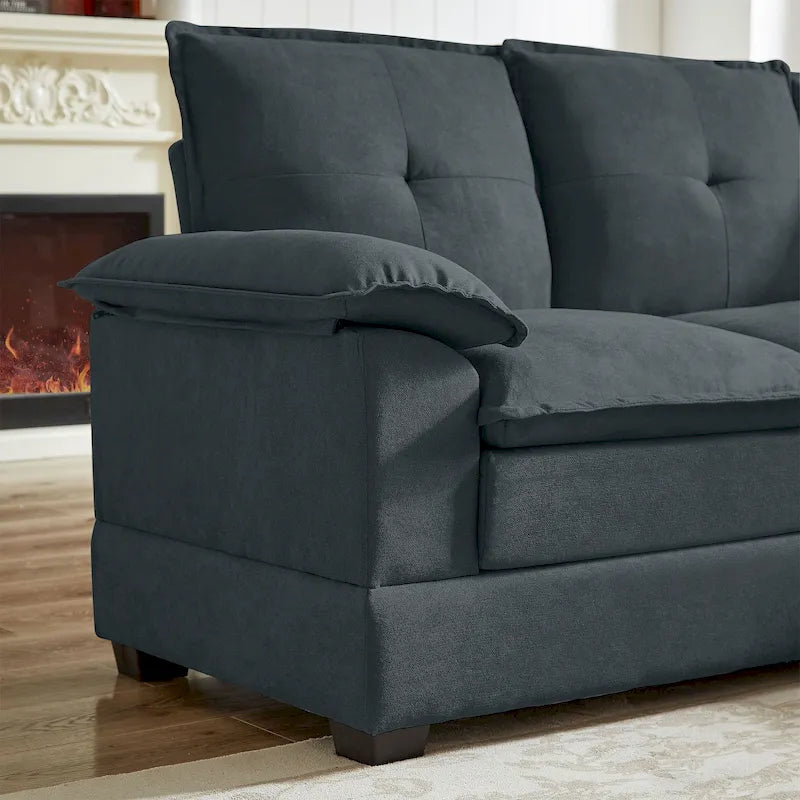 Canapé d'angle en L de 209 cm (82,28 pouces) avec assises nuage pour salon