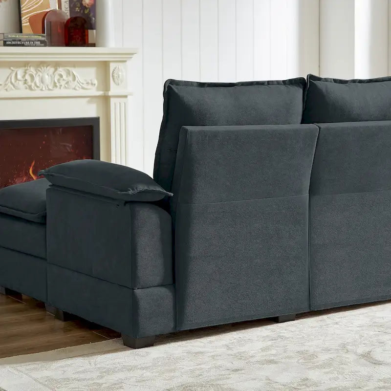 Canapé d'angle en L de 209 cm (82,28 pouces) avec assises nuage pour salon