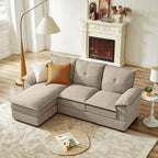 Canapé d'angle en L de 209 cm (82,28 pouces) avec assises nuage pour salon