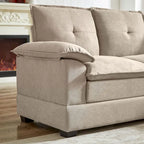 Canapé d'angle en L de 209 cm (82,28 pouces) avec assises nuage pour salon