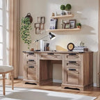 Bureau de direction style ferme, bureau en bois pour bureau à domicile, bureau d'ordinateur