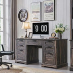 Bureau de direction style ferme, bureau en bois pour bureau à domicile, bureau d'ordinateur