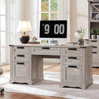 Bureau de direction style ferme, bureau en bois pour bureau à domicile, bureau d'ordinateur