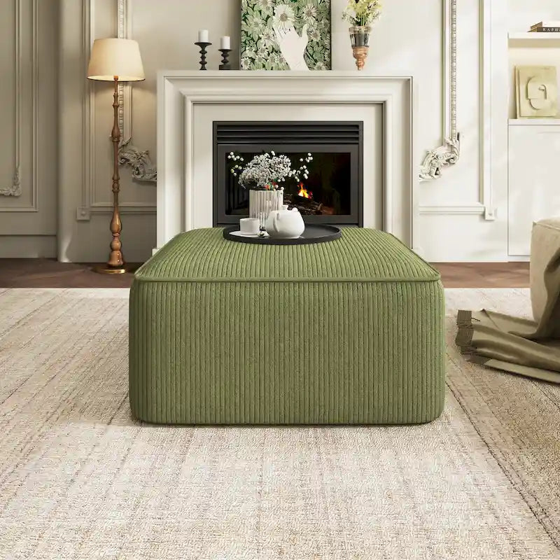 Christopher Knight Home - Pouf carré Yzabella en similicuir