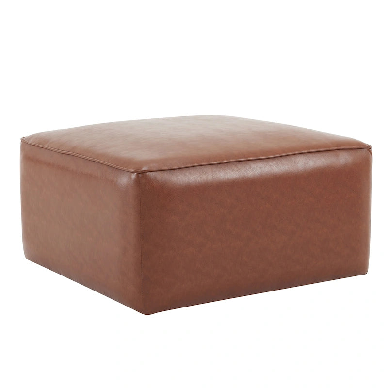 Christopher Knight Home - Pouf carré Yzabella en similicuir