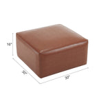 Christopher Knight Home - Pouf carré Yzabella en similicuir