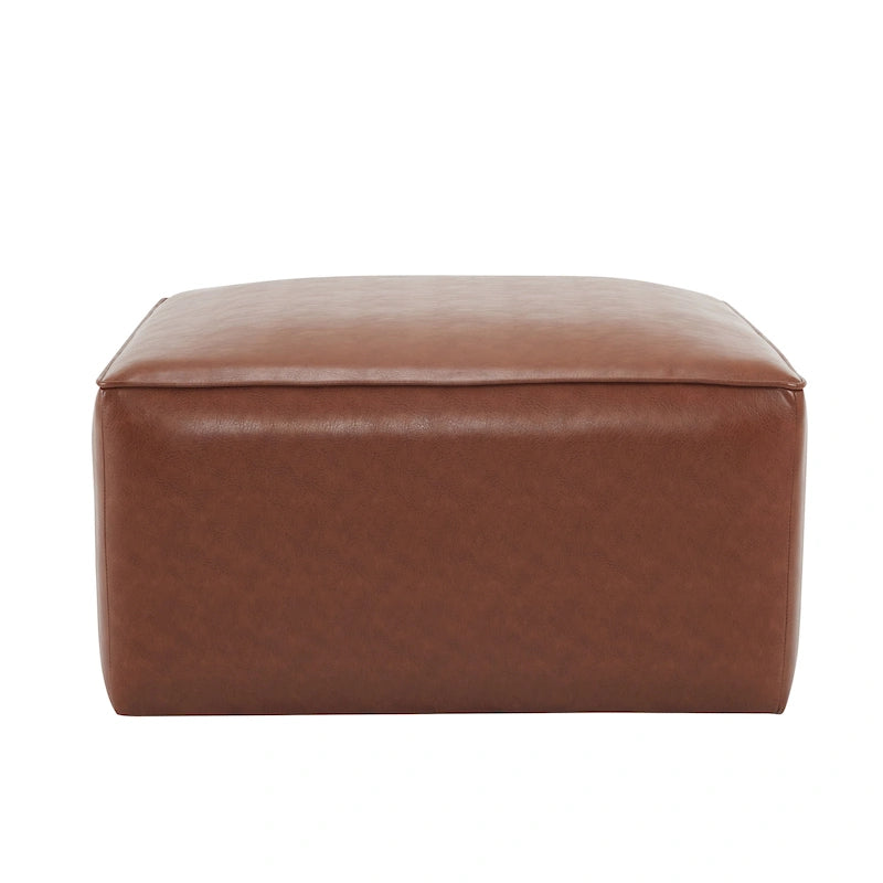 Christopher Knight Home - Pouf carré Yzabella en similicuir