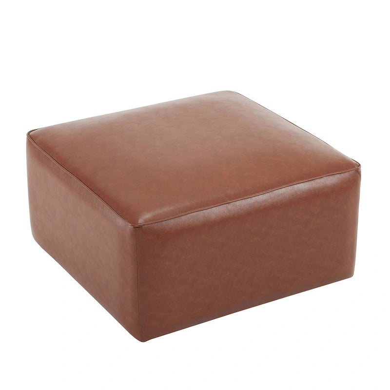 Christopher Knight Home - Pouf carré Yzabella en similicuir