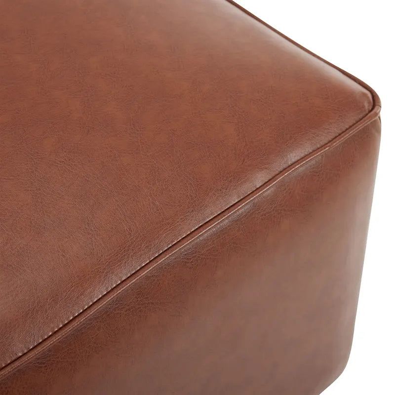 Christopher Knight Home - Pouf carré Yzabella en similicuir
