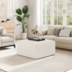 Christopher Knight Home - Pouf carré Yzabella en similicuir