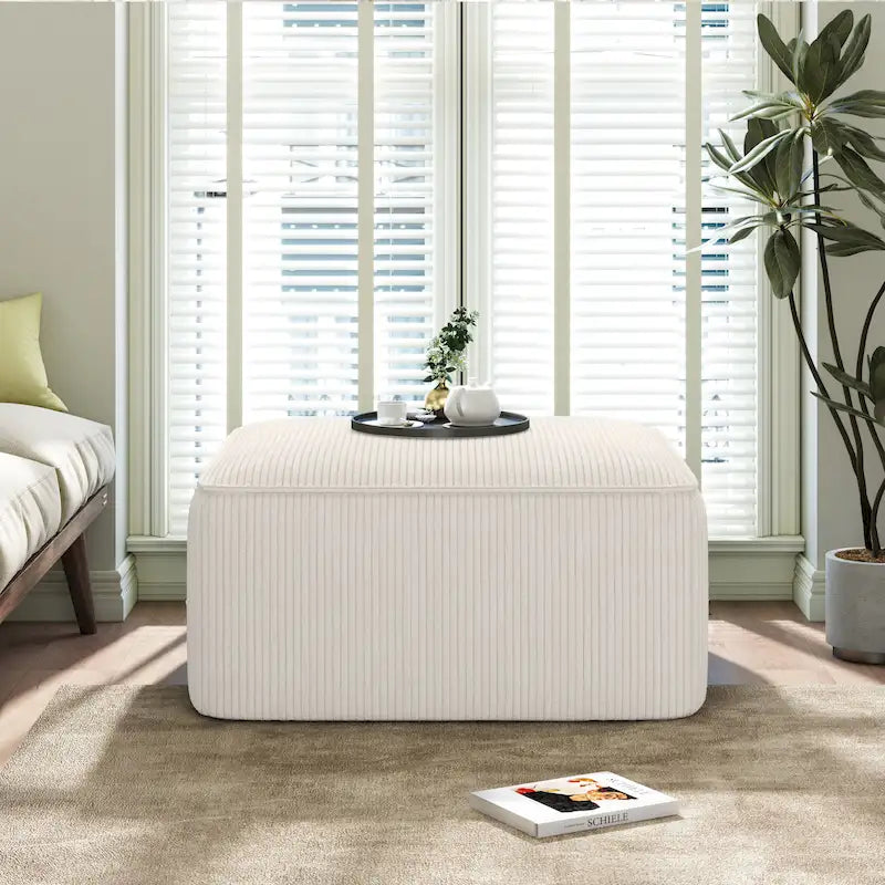 Christopher Knight Home - Pouf carré Yzabella en similicuir