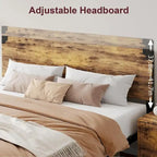 Cadre de lit avec tête de lit en bois, cadre de lit plateforme avec rangement sous le lit